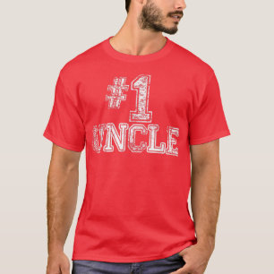 Mens 1 Uncle T Number One Father's Day Gift Tee