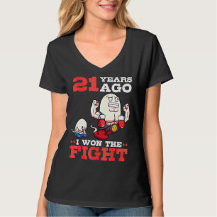 Mens 21 Years Ago I Won The Fight 21st Birthday Sp T-Shirt