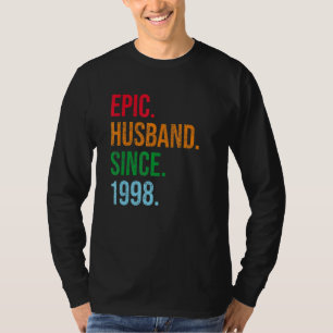 Mens 25th Wedding Anniversary Ideas Epic Husband S T-Shirt