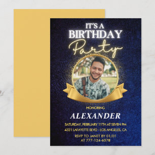 Mens 28th birthday invitations  Elegant Chic