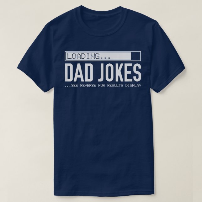Mens 2 Sided Dad Jokes (list On Back) Funny Father T-Shirt (Design Front)