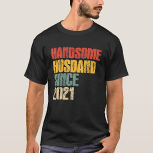 Mens 2nd Wedding Anniversary for Him Handsome Husb T-Shirt