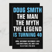 Mens 30th/40th/50th/60th Birthday Party Invitation (Front/Back)