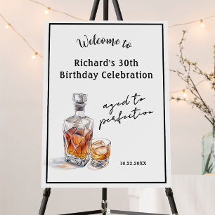 *Men's 30th Birthday Aged to Perfection Welcome Foam Board