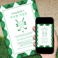 Mens 30th Birthday Golf Theme Preppy Green