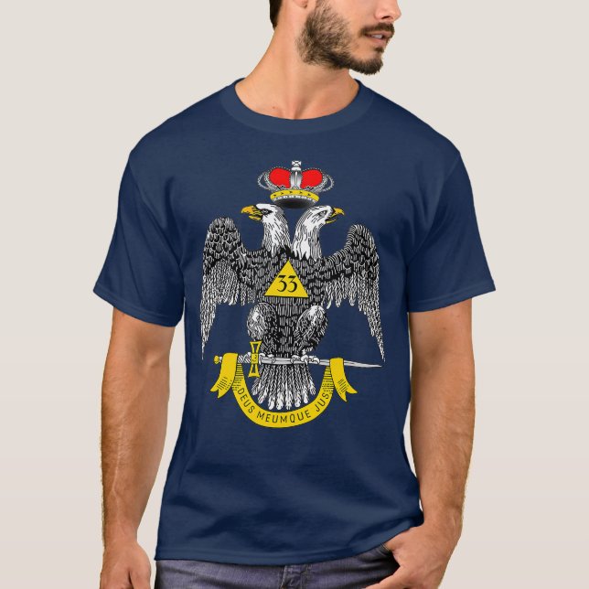 Mens 33rd Degree Mason T  Masonic Tee Scottish (Front)