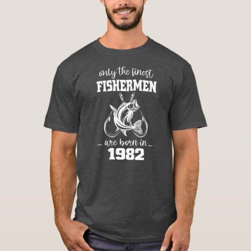 Mens 41st Birthday Only The Finest Fishermen Are T_Shirt