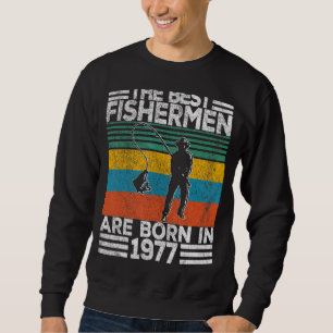 Mens 45 Years Old Fisherman Fishing 45th Birthday  Sweatshirt