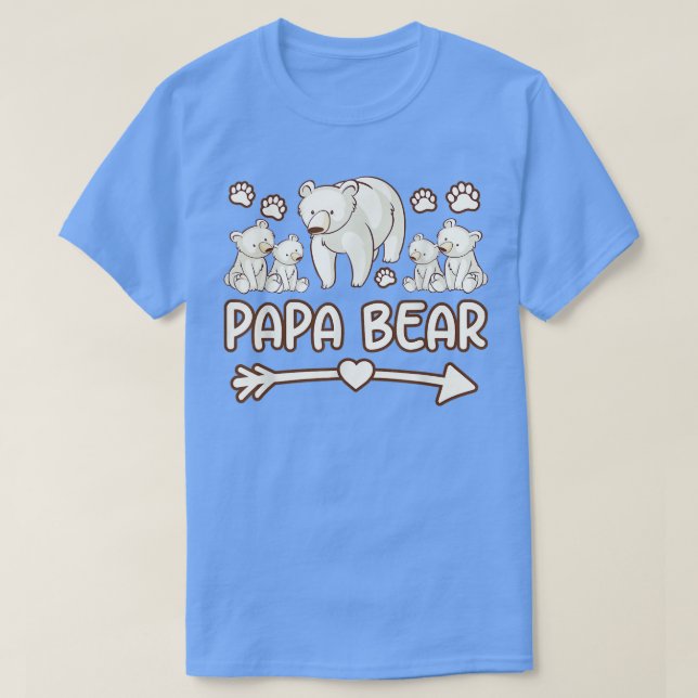 mens 4 cubs t shirts, daddy bear tshirts for fathe (Design Front)