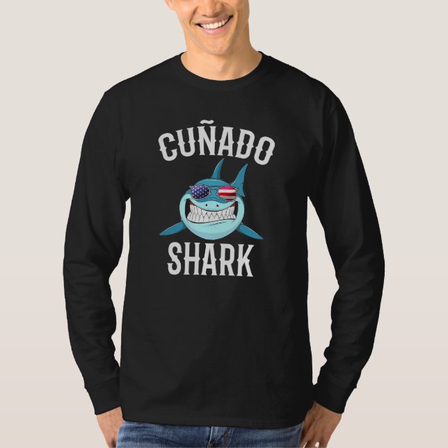 Mens 4th Of July Cunado Shark Spanish Brother In L T-Shirt (Front)