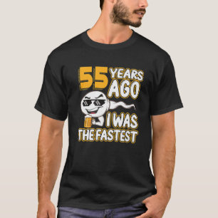 Mens 55Th Birthday Gag Sperm 55 Years Ago I Was Th T-Shirt