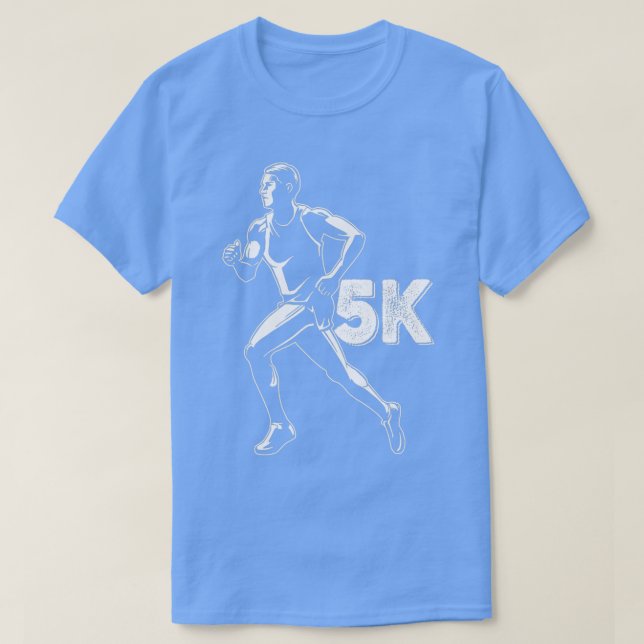 Mens 5K Marathon Runner Road Race Running Products T-Shirt (Design Front)