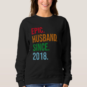 Mens 5th Wedding Anniversary Ideas Epic Husband Si Sweatshirt