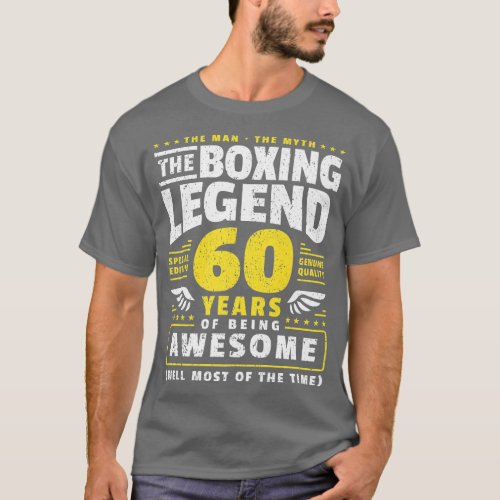 Mens 60th Birthday Boxing 60 Years Old Boxer   T_Shirt