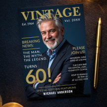 Mens 60th Birthday Magazine Style