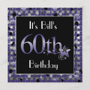 MeN'S 60th Birthday Party Invitation Personalized