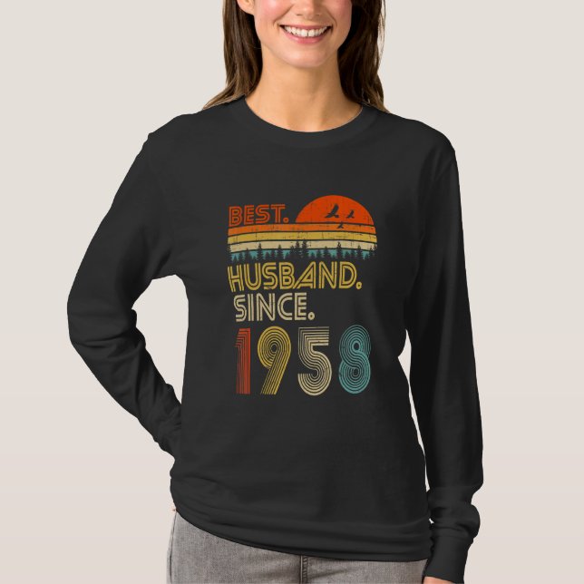 Mens 64th Wedding Anniversary  Best Husband Since  T-Shirt (Front)