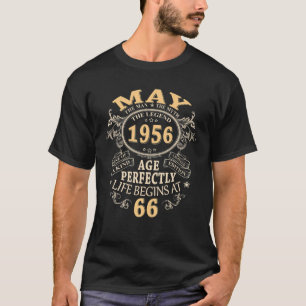 Mens 66 Year Old Gifts May 1956 Man Myth Legend 66 T-Shirt