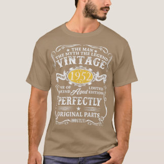 Mens 70 Year Old Gifts Vintage 1952 Man Myth Legen T-Shirt