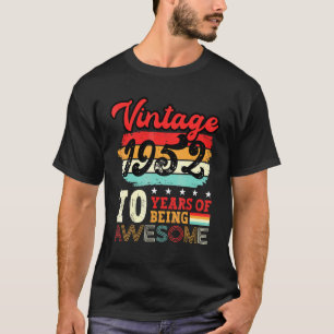 Mens 70th Birthday Cool Bday Idea Turning 70 Year T-Shirt