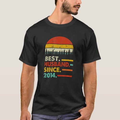 Mens 7 Year Wedding Anniversary Gift Him Best Husb T_Shirt