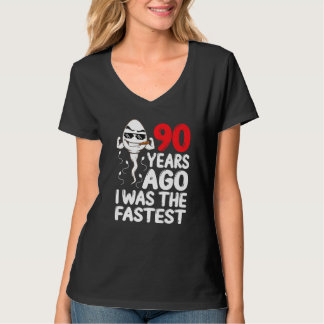 Mens 90th Birthday Gag Dress 90 Years Ago I Was Th T-Shirt