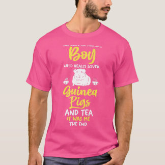 Mens A boy who love tea and Guinea pig Premium T-Shirt