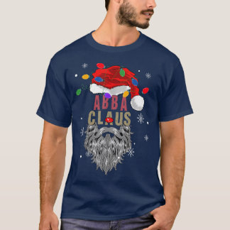 Mens Abba Claus Ugly Christmas Santa With Light Gr T-Shirt