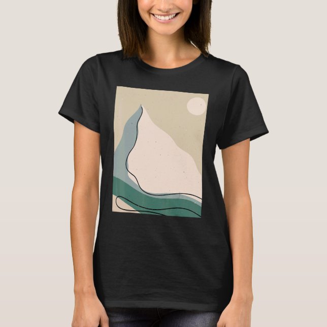 Mens Abstract Mountains Landscape Nature Sky Minim T-Shirt (Front)