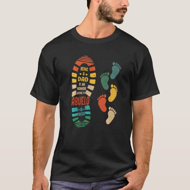 Mens Abuelo  Abuelo Shoe With Little Footprints T-Shirt (Front)