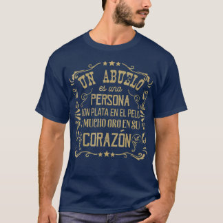 Mens Abuelo Golden Heart Grandpa Abuelo Gifts T-Shirt