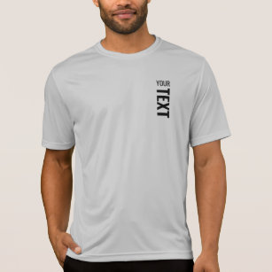 Mens Activewear Sport Tees Add Your Text Silver