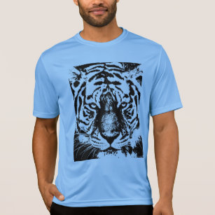 Mens Activewear Sport-Tek Carolina Blue Tiger Face T-Shirt