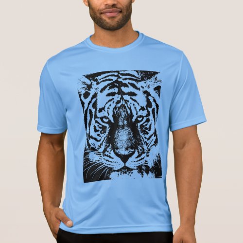 Mens Activewear Sport_Tek Carolina Blue Tiger Face T_Shirt