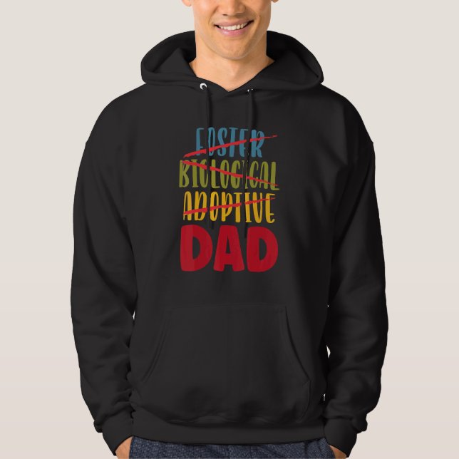 Mens Adoptive Dad Adoption Announcement Foster Fat Hoodie (Front)