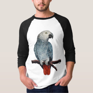 Men's African Grey Parrot Shirt Parrot Jersey 