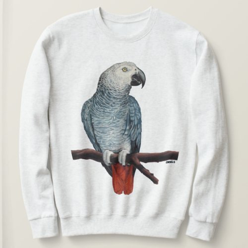 Mens African Grey Parrot Shirt Parrot Sweatshirt