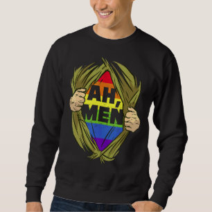 Mens Ah Men Pride Month Lgbt Homosexual Rainbow Co Sweatshirt