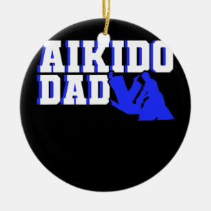 Mens Aikido Dad Father Fighter Martial Arts Fight Ceramic Ornament