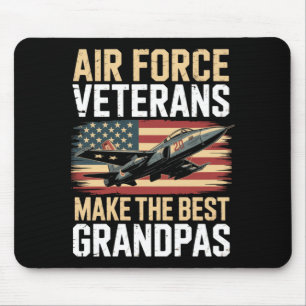 Mens Air Force Grandpa Aamerican Patriotic Fighter Mouse Pad