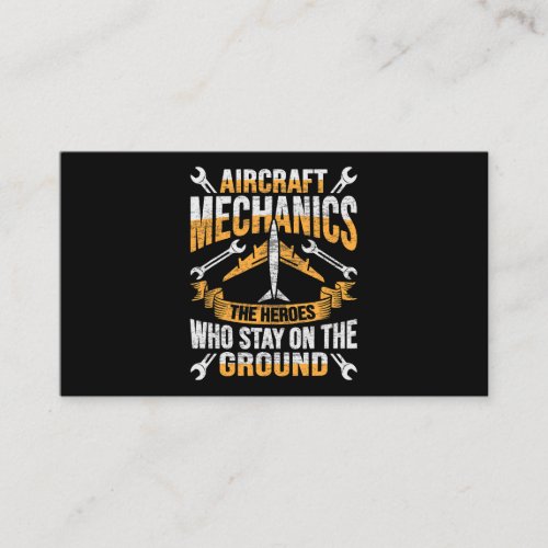 Mens Aircraft Mechanic Hero Design for a aircraft  Business Card