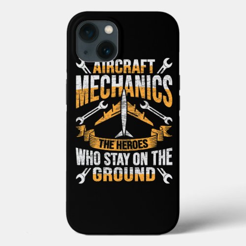 Mens Aircraft Mechanic Hero Design for a aircraft  iPhone 13 Case
