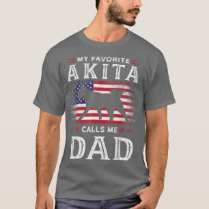 Mens Akita dog pet owner lover dad us vintage  T-Shirt