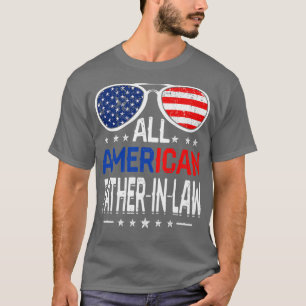 Mens All American FatherInLaw 4th Of July Fathers T-Shirt