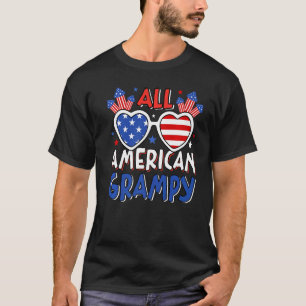 Mens All American Grampy 4th Of July American Flag T-Shirt