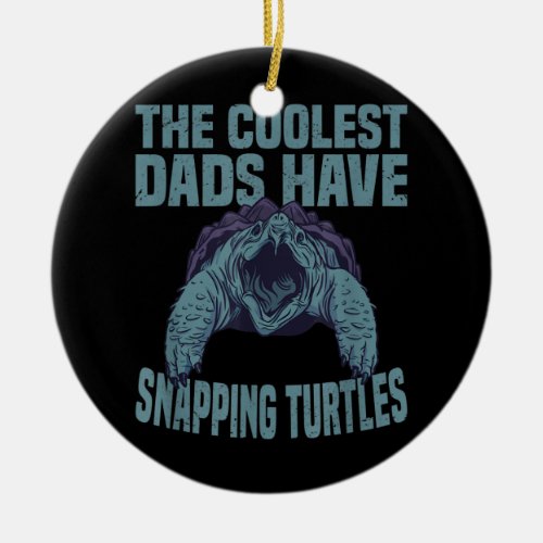 Mens Alligator Snapping Turtle Dad Father Pet Ceramic Ornament