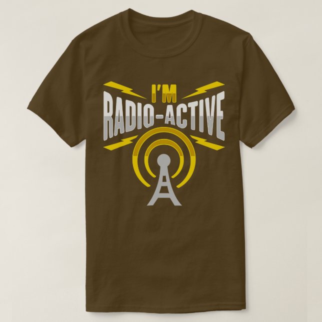 Mens Amateur Radio Im radioactive Design for Ham R T-Shirt (Design Front)