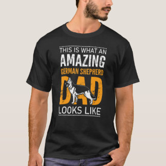 Mens Amazing German Shepherd Dad Fathers Day Pet D T-Shirt