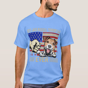 Mens American Flag Best Jack Russell Terrier Dad F T-Shirt