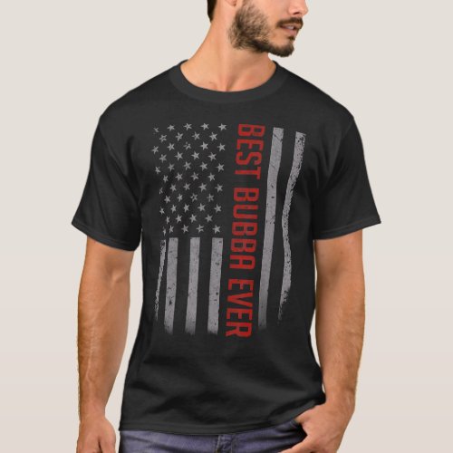 Mens American Flag Dad   For Fathers Day Best Bubb T_Shirt